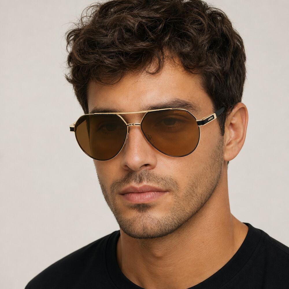NEW Carrera CARRERA 1067/S 0I46YL Matte Black/Gold Sunglasses authentic